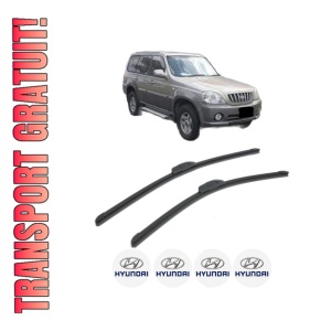 Set stergatoare HYUNDAI TERRACAN (HP) din 2001-2003, pentru parbriz auto, 2 bucati, Bosch Aerotwin Retrofit, din cauciuc siliconat rezistent, 4 Stickere Auto HYUNDAI