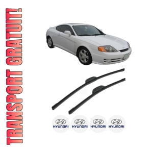 Set stergatoare HYUNDAI TIBURON Coupe din 1996-2006, pentru parbriz auto, 2 bucati, Bosch Aerotwin Retrofit, din cauciuc siliconat rezistent, 4 Stickere Auto HYUNDAI