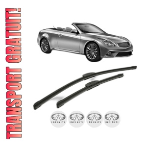Set stergatoare INFINITI G Convertible din 2010, pentru parbriz auto, 2 bucati, Bosch Aerotwin Retrofit, din cauciuc siliconat rezistent, 4 Stickere Auto INFINITI