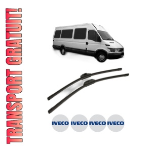 Set stergatoare Iveco DAILY III Bus din 1999-2006, pentru parbriz auto, 2 bucati, Bosch Aerotwin Retro Truck, din cauciuc siliconat rezistent, 4 Stickere Auto Iveco
