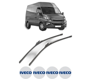 Set stergatoare IVECO DAILY VI Van din 2014-2022, pentru parbriz auto, 2 bucati, Bosch Aerotwin, din cauciuc siliconat rezistent, 4 Stickere Auto IVECO v50294