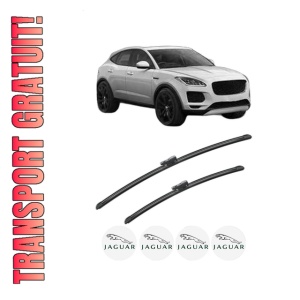 Set stergatoare JAGUAR E-PACE (X540) din 2017-2024, pentru parbriz auto, 2 bucati, Bosch Aerotwin, din cauciuc siliconat rezistent, 4 Stickere Auto JAGUAR