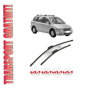 Set stergatoare KIA CARNIVAL / GRAND CARNIVAL III (VQ) din 2006-2015, pentru parbriz auto, 2 bucati, Bosch Aerotwin Retrofit, din cauciuc siliconat rezistent, 4 Stickere Auto KIA - Img 1