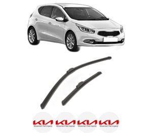 Set stergatoare KIA CEE'D (JD) din 2012-2015, pentru parbriz auto, 2 bucati, Bosch Aerotwin Retrofit, din cauciuc siliconat rezistent, 4 Stickere Auto KIA v53499