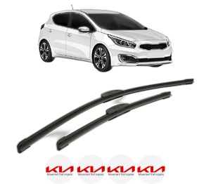 Set stergatoare KIA CEED (CD) din 2018-2021, pentru parbriz auto, 2 bucati, Bosch Aerotwin Retrofit, din cauciuc siliconat rezistent, 4 Stickere Auto KIA v44689