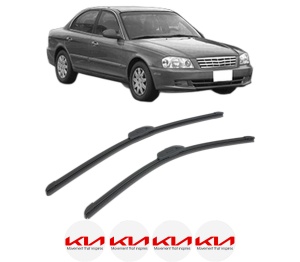 Set stergatoare KIA MAGENTIS I (GD, MS) din 2001, pentru parbriz auto, 2 bucati, Bosch Aerotwin Retrofit, din cauciuc siliconat rezistent, 4 Stickere Auto KIA v46764