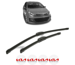 Set stergatoare KIA RIO III Hatchback Van (UB) din 2011-2017, pentru parbriz auto, 2 bucati, Bosch Aerotwin Retrofit, din cauciuc siliconat rezistent, 4 Stickere Auto KIA v44629