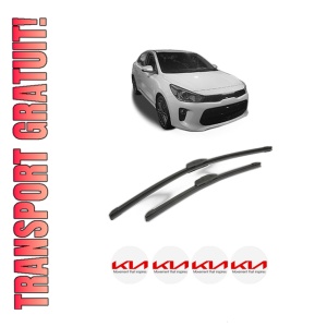 Set stergatoare KIA RIO IV Saloon (SC, FB) din 2017, pentru parbriz auto, 2 bucati, Bosch Aerotwin Retrofit, din cauciuc siliconat rezistent, 4 Stickere Auto KIA