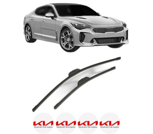Set stergatoare KIA STINGER Hatchback Van (CK) din 2018, pentru parbriz auto, 2 bucati, Bosch Aerotwin Retrofit, din cauciuc siliconat rezistent, 4 Stickere Auto KIA v44079