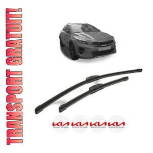 Set stergatoare KIA XCEED (CD) din 2019-2024, pentru parbriz auto, 2 bucati, Bosch Aerotwin Retrofit, din cauciuc siliconat rezistent, 4 Stickere Auto KIA