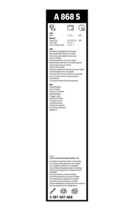 Set stergatoare LADA XRAY (GAB_) din 2016-2021, pentru parbriz auto, 2 bucati, Bosch Aerotwin, din cauciuc siliconat rezistent, 4 Stickere Auto LADA v52056