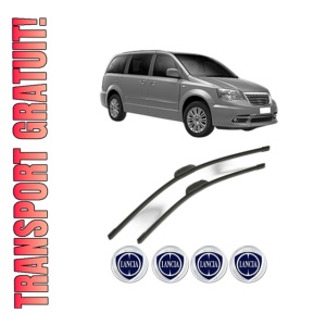 Set stergatoare LANCIA VOYAGER MPV (404_) din 2011-2014, pentru parbriz auto, 2 bucati, Bosch Aerotwin Retrofit, din cauciuc siliconat rezistent, 4 Stickere Auto LANCIA