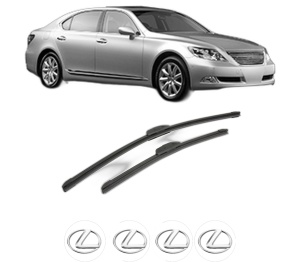 Set stergatoare LEXUS LS (_F4_) din 2006-2012, pentru parbriz auto, 2 bucati, Bosch Aerotwin Retrofit, din cauciuc siliconat rezistent, 4 Stickere Auto LEXUS v45899