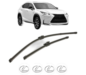 Set stergatoare LEXUS NX (_Z1_) din 2014-2018, pentru parbriz auto, 2 bucati, Valeo Silencio Xtrm, din cauciuc siliconat rezistent, 4 Stickere Auto LEXUS v35064