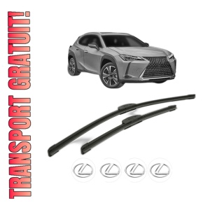 Set stergatoare LEXUS UX (_AA1_, _AH1_, _MA1_) din 2018-2024, pentru parbriz auto, 2 bucati, Bosch Aerotwin Retrofit, din cauciuc siliconat rezistent, 4 Stickere Auto LEXUS