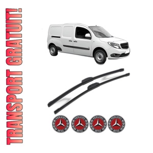 Set stergatoare MERCEDES-BENZ CITAN Box Body/MPV (W415) din 2012-2021, pentru parbriz auto, 2 bucati, Bosch Aerotwin Retrofit, din cauciuc siliconat rezistent, 4 Stickere Auto MERCEDES-BENZ