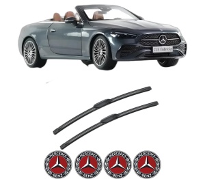 Set stergatoare MERCEDES-BENZ CLE Convertible (A236) din 2024, pentru parbriz auto, 2 bucati, Bosch Aerotwin, din cauciuc siliconat rezistent, 4 Stickere Auto MERCEDES-BENZ v50714