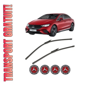 Set stergatoare MERCEDES-BENZ EQE (V295) din 2022, pentru parbriz auto, 2 bucati, Bosch Aerotwin, din cauciuc siliconat rezistent, 4 Stickere Auto MERCEDES-BENZ