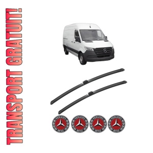 Set stergatoare MERCEDES-BENZ SPRINTER 5-t Van (B907) din 2018-2021, pentru parbriz auto, 2 bucati, Bosch Aerotwin, din cauciuc siliconat rezistent, 4 Stickere Auto MERCEDES-BENZ