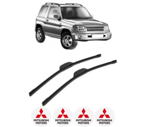 Set stergatoare MITSUBISHI PAJERO PININ I (H6_W, H7_W) din 1999-2001, pentru parbriz auto, 2 bucati, Bosch Aerotwin Retrofit, din cauciuc siliconat rezistent, 4 Stickere Auto MITSUBISHI v48784