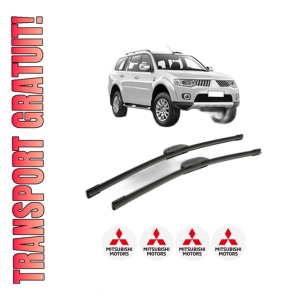 Set stergatoare MITSUBISHI PAJERO SPORT II (KH_, KG_) din 2008, pentru parbriz auto, 2 bucati, Bosch Aerotwin Retrofit, din cauciuc siliconat rezistent, 4 Stickere Auto MITSUBISHI
