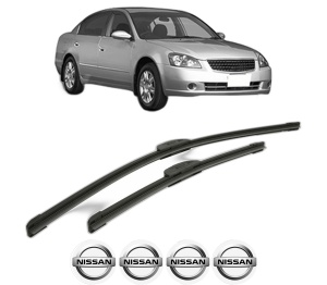 Set stergatoare NISSAN ALTIMA (L32) din 2006, pentru parbriz auto, 2 bucati, Bosch Aerotwin Retrofit, din cauciuc siliconat rezistent, 4 Stickere Auto NISSAN v44504