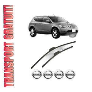 Set stergatoare NISSAN MURANO I (Z50) din 2003-2008, pentru parbriz auto, 2 bucati, Bosch Aerotwin Retrofit, din cauciuc siliconat rezistent, 4 Stickere Auto NISSAN