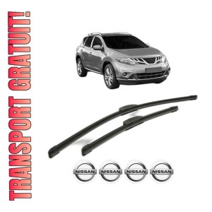 Set stergatoare NISSAN MURANO II VAN (Z51) din 2013, pentru parbriz auto, 2 bucati, Bosch Aerotwin Retrofit, din cauciuc siliconat rezistent, 4 Stickere Auto NISSAN