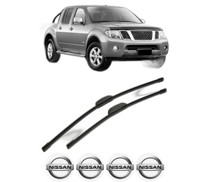 Set stergatoare NISSAN NAVARA NP300 (D40) din 2005-2016, pentru parbriz auto, 2 bucati, Bosch Aerotwin Retrofit, din cauciuc siliconat rezistent, 4 Stickere Auto NISSAN v45359