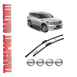 Set stergatoare NISSAN PATROL VI (Y62) din 2010, pentru parbriz auto, 2 bucati, Bosch Aerotwin Retrofit, din cauciuc siliconat rezistent, 4 Stickere Auto NISSAN