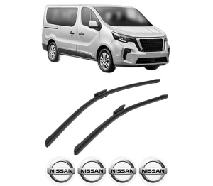 Set stergatoare NISSAN PRIMASTAR Van (X82) din 2021, pentru parbriz auto, 2 bucati, Bosch Aerotwin Multi, din cauciuc siliconat rezistent, 4 Stickere Auto NISSAN v53739