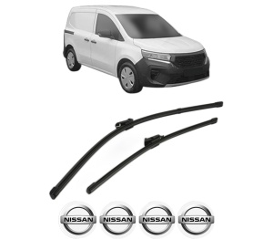 Set stergatoare NISSAN TOWNSTAR MPV (XFK) din 2021-2022, pentru parbriz auto, 2 bucati, Valeo Silencio, din cauciuc siliconat rezistent, 4 Stickere Auto NISSAN v33984