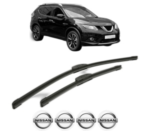 Set stergatoare NISSAN X-TRAIL III (T32_, T32R, T32RR) din 2014-2021, pentru parbriz auto, 2 bucati, Bosch Aerotwin Retrofit, din cauciuc siliconat rezistent, 4 Stickere Auto NISSAN v44439