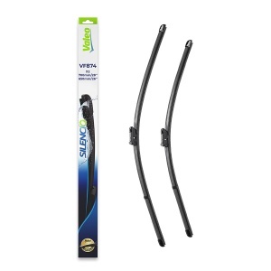 Set stergatoare OPEL ASTRA J GTC din 2011-2018, pentru parbriz auto, 2 bucati, Valeo Silencio Xtrm, din cauciuc siliconat rezistent, 4 Stickere Auto OPEL v35775