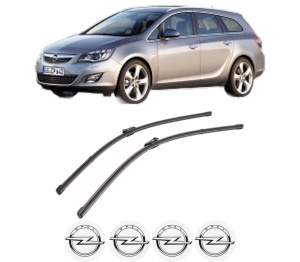 Set stergatoare OPEL ASTRA J Sports Tourer (P10) din 2010-2015, pentru parbriz auto, 2 bucati, Valeo Silencio Xtrm, din cauciuc siliconat rezistent, 4 Stickere Auto OPEL v37764
