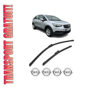 Set stergatoare OPEL CROSSLAND X / CROSSLAND (P17, P2QO) din 2017-2020, pentru parbriz auto, 2 bucati, Bosch Aerotwin, din cauciuc siliconat rezistent, 4 Stickere Auto OPEL - Img 1