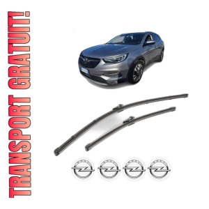 Set stergatoare OPEL GRANDLAND X Van din 2017-2021, pentru parbriz auto, 2 bucati, Valeo Silencio, din cauciuc siliconat rezistent, 4 Stickere Auto OPEL