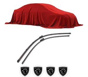 Set stergatoare PEUGEOT 3008 I MPV (0U_) din 2009-2016, pentru parbriz auto, 2 bucati, Valeo Silencio Xtrm, din cauciuc siliconat rezistent, 4 Stickere Auto PEUGEOT v37584