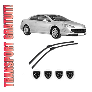 Set stergatoare PEUGEOT 407 Coupe (6C_) din 2005-2009, pentru parbriz auto, 2 bucati, Bosch Aerotwin Multi, din cauciuc siliconat rezistent, 4 Stickere Auto PEUGEOT