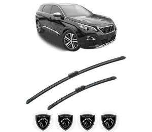 Set stergatoare PEUGEOT 508 SW II (FC_, FJ_, F4_) din 2018-2021, pentru parbriz auto, 2 bucati, Bosch Aerotwin, din cauciuc siliconat rezistent, 4 Stickere Auto PEUGEOT v49389