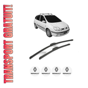 Set stergatoare RENAULT SCENIC I VAN (FA0_, JA0/1_) din 1999-2001, pentru parbriz auto, 2 bucati, Bosch Aerotwin Retrofit, din cauciuc siliconat rezistent, 4 Stickere Auto RENAULT