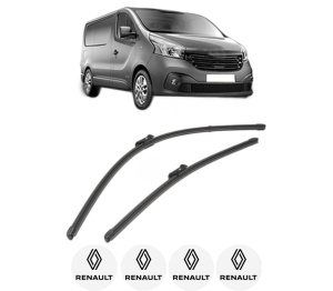 Set stergatoare RENAULT TRAFIC III Van (FG_) din 2014-2023, pentru parbriz auto, 2 bucati, Valeo Silencio Xtrm, din cauciuc siliconat rezistent, 4 Stickere Auto RENAULT v36024