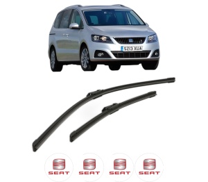 Set stergatoare SEAT ALHAMBRA VAN (711) din 2014-2022, pentru parbriz auto, 2 bucati, Bosch Aerotwin, din cauciuc siliconat rezistent, 4 Stickere Auto SEAT v53919