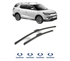 Set stergatoare SSANGYONG XLV SUV din 2016, pentru parbriz auto, 2 bucati, Bosch Aerotwin Retrofit, din cauciuc siliconat rezistent, 4 Stickere Auto SSANGYONG v45719
