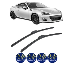 Set stergatoare SUBARU BRZ (ZC6) din 2012, pentru parbriz auto, 2 bucati, Bosch Aerotwin Retrofit, din cauciuc siliconat rezistent, 4 Stickere Auto SUBARU v46619