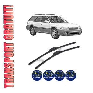Set stergatoare SUBARU LEGACY OUTBACK (BG) din 1996-1999, pentru parbriz auto, 2 bucati, Bosch Aerotwin Retrofit, din cauciuc siliconat rezistent, 4 Stickere Auto SUBARU