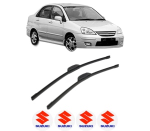 Set stergatoare SUZUKI LIANA (ER, RH_) din 2002-2005, pentru parbriz auto, 2 bucati, Bosch Aerotwin Retrofit, din cauciuc siliconat rezistent, 4 Stickere Auto SUZUKI v47079