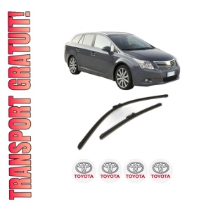 Set stergatoare TOYOTA AVENSIS Estate (_T27_) din 2008-2018, pentru parbriz auto, 2 bucati, Bosch Aerotwin, din cauciuc siliconat rezistent, 4 Stickere Auto TOYOTA