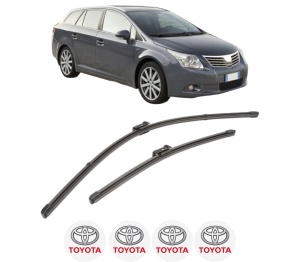 Set stergatoare TOYOTA AVENSIS Estate (_T27_) din 2008-2018, pentru parbriz auto, 2 bucati, Valeo Silencio Xtrm, din cauciuc siliconat rezistent, 4 Stickere Auto TOYOTA v36204
