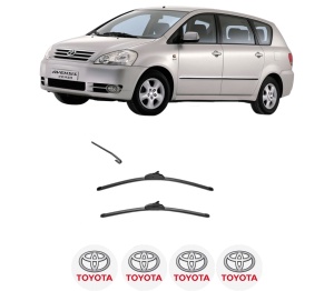Set stergatoare TOYOTA AVENSIS VERSO (_M2_) din 2001-2010, pentru parbriz auto, 2 bucati, Valeo Silencio, din cauciuc siliconat rezistent, 4 Stickere Auto TOYOTA v34104